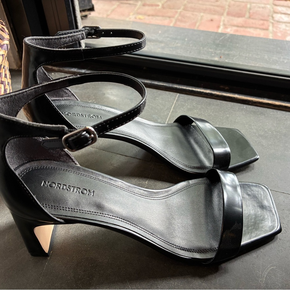 Nordstrom Black Strappy Heels